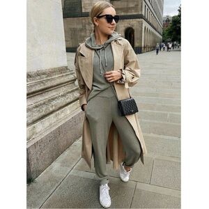 Zara Linen Jogger Knit Pants